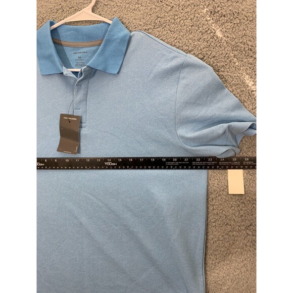 NWT Van Heusen Medium (M) Regular Fit Stain Shield Casual Polo Quarter Button-up - Picture 7 of 9